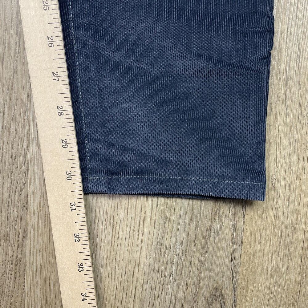 Boss Orange Corduroy Pants Mens 33x34 Navy Blue Orange31 5-Pocket Zip Fly Casual - Picture 9 of 10